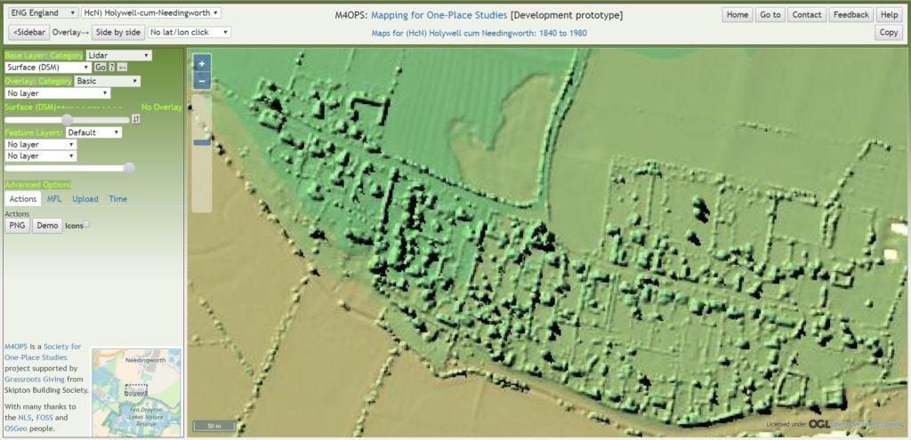 Example of LIDAR DSM