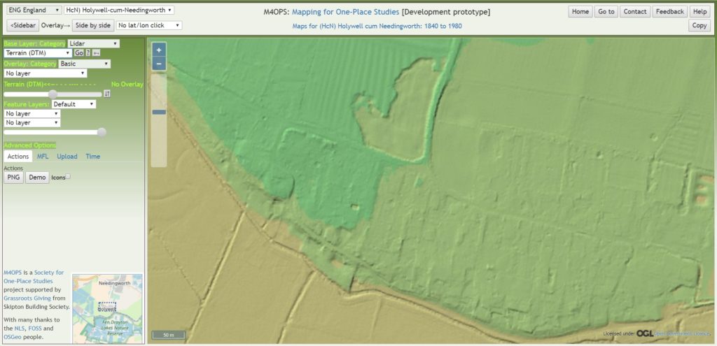 Example of LIDAR DTM