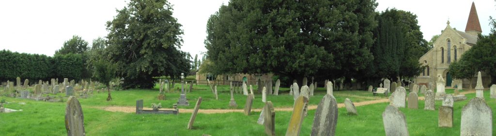 Coates cemetery and church