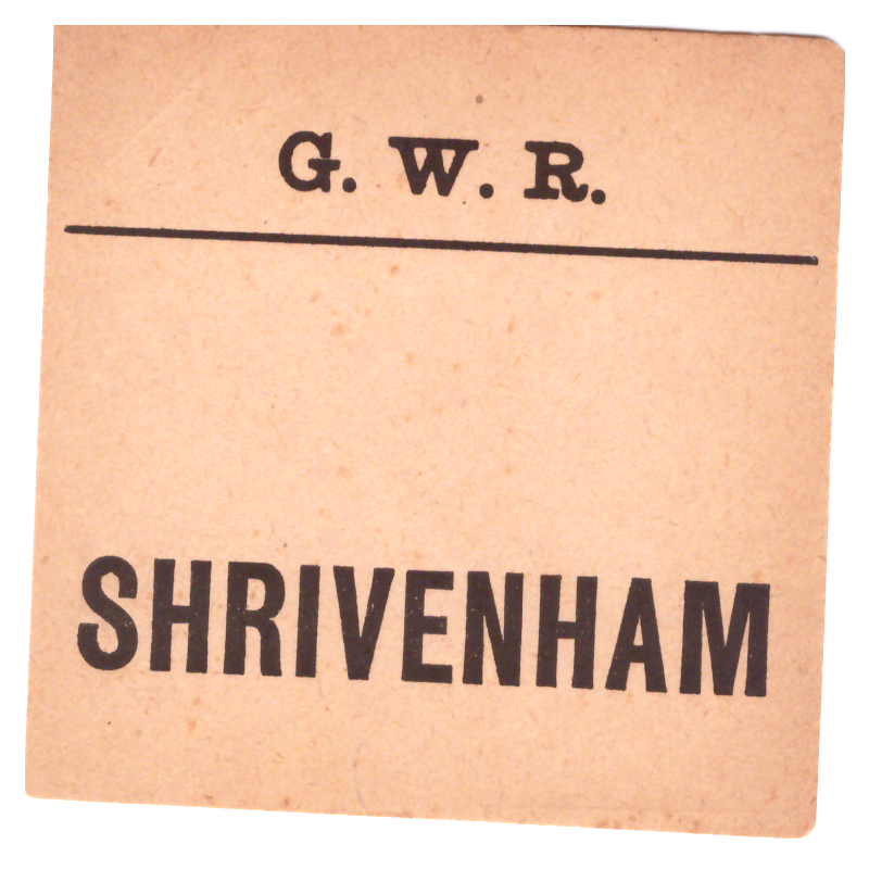 Shrivenham GWR Luggage Label